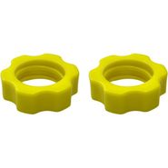 B35317 Замок гайка Пластик (звёздочка-Желтая) пара для грифа  (d 26) 10021557