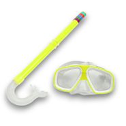 E41237-5 Набор для плавания детский маска+трубка (ПВХ) (желтый) 10021809