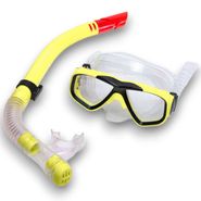 E41220 Набор для плавания детский маска+трубка (ПВХ) (желтый) 10021815