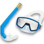 E41222 Набор для плавания детский маска+трубка (ПВХ) (синий) 10021817