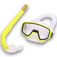 E41223 Набор для плавания детский маска+трубка (ПВХ) (желтый) 10021818