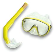 E41229 Набор для плавания взрослый маска+трубка (ПВХ) (желтый) 10021824