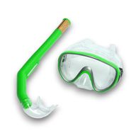 E41230 Набор для плавания взрослый маска+трубка (ПВХ) (зеленый) 10021825