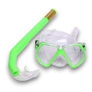 E41233 Набор для плавания взрослый маска+трубка (ПВХ) (зеленый) 10021828