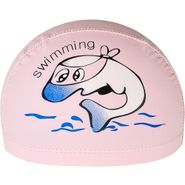 E41273 Шапочка для плавания детская Дельфин (ПУ) (светло розовая) 10021837