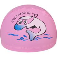 E41274 Шапочка для плавания детская Дельфин (ПУ) (розовая) 10021838
