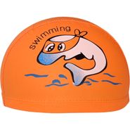 E41275 Шапочка для плавания детская Дельфин (ПУ) (оранжевая) 10021839