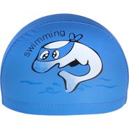 E41281 Шапочка для плавания детская Дельфин (ПУ) (синяя) 10021845