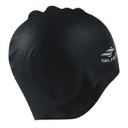 Шапочка для плавания силиконовая анатомическая (черная) E41551 10021925