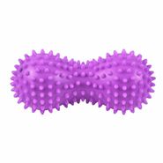 Массажер двойной мячик с шипами (сиреневый) (ПВХ) B32130 10022018