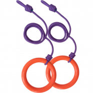 Кольца гимнастические с шнуром (оранжевые) 10022093