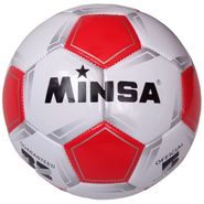 Мяч футбольный Minsa B5-9035 (красный) E39970/5-9035-4 размер 5 10022156