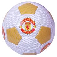 Мяч футбольный клубный Man Utd машинная сшивка (бело/желтый) E41659-3 10022207