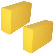BE300-7 Набор йога блоков полумягких 2 штуки (желтый) 223х150х76мм., из ЭВА (E42685) 10022224