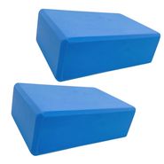 BE300-10 Набор йога блоков полумягких 2 штуки (синий) 223х150х76мм., из ЭВА (E42943) GETSPORT 10022329