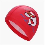E45353 Шапочка для плавания детская Дельфин (ПУ) (красная) 10022633
