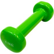 E36743 Гантель виниловая 0.5 кг (зеленая) 10022656