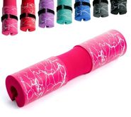 E45494 Накладка на штангу анатомическая с ремнями (розовая с рисунком) 10022694