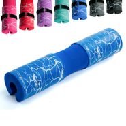 E45498 Накладка на штангу анатомическая с ремнями (синяя с рисунком) 10022698