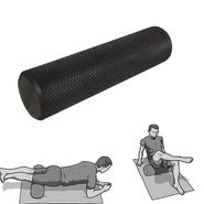 E45939 Ролик для йоги полумягкий (ЭВА) Профи 45x15cm (черный) 10022717