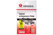 Карабин с вертлюгом HIGASHI Swivel w/Insurance Snap #10
