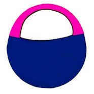 Чехол для обруча полукольцо, диам.900, цвет фуксия-василек (арт 3900) no name 346919