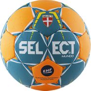 Мяч гандбольный SELECT Mundo 846211-446 Junior размер 2 EHF Appr зелено-оранж