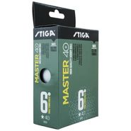 Мяч для настольного тенниса Stiga Master ABS 1* 1111-2410-06 40 мм пластик 6 шт белый