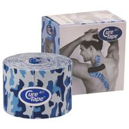 Тейп кинезиологический CureTape Art Camo, 5 см x 5 м, арт. 164002, бело-сине-голубой CURETAPE 164002