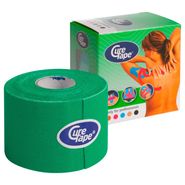 Тейп кинезиологический CureTape Green, 5 см x 5 м, арт. 161216, зеленый CURETAPE 161216