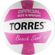 Мяч волейбольный любительский для пляжного волейбола TORRES Beach Sand Pink V30085B