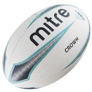Мяч для регби MITRE Crown арт.BB2102WHC, р. 5, резина, бело-черно-бирюзовый 5 MITRE BB2102WHC