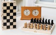 Шахматы обиходные деревянные с дорожной деревянной доской Классика 450-20