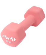 УЦЕНКА Гантель неопреновая DB-201 3 кг, коралловый Starfit ЦБ-00000658