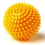 Мяч массажный, арт. L0108, диам. 8 см, поливинилхлорид, желтый MADE IN RUSSIA L0108