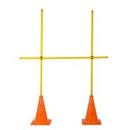 Комплект вертикальных стоек, арт.У629, высота 1,5м, жесткий пластик, желто-оранжевый Длина 150 см MADE IN RUSSIA У629