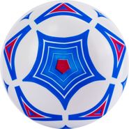 Мяч детский с рисунком "Геометрия", арт.MD-23-02,  диам. 23 см, ПВХ, бело-голубой PALMON MD-23-02