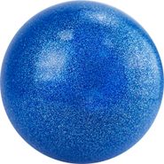 Мяч для художественной гимнастики однотонный, арт.AGP-15-01, диам. 15 см, ПВХ, синий с блестками PALMON AGP-15-01