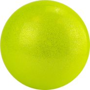 Мяч для художественной гимнастики PALMON 19 см ПВХ желтый с блестками AGP-19-03