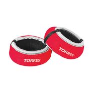 Утяжелители на запястье &quot;TORRES 0,5 кг&quot; арт.PL607605, (2штх250г), нейлон, металл. песок, красн-сер. TORRES PL607605