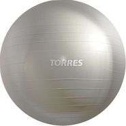СЦ*Мяч гимн. &quot;TORRES&quot;, арт.AL121155SL, диам. 55 см, эласт. ПВХ, с защ. от взрыва,  с насосом, серый TORRES AL121155SL