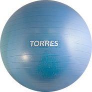 СЦ*Мяч гимн. &quot;TORRES&quot;, арт.AL121175BL, диам. 75 см, эласт. ПВХ, с защ.от взрыва,с насосом, голубой TORRES AL121175BL