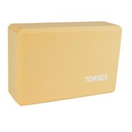 Блок для йоги TORRES YL8005B 8x15x23 см, материал ЭВА, песочный