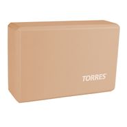 Блок для йоги TORRES YL8005P 8x15x23 см, материал ЭВА, пудровый
