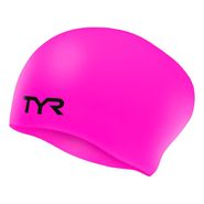 Шапочка для плавания TYR Long Hair Wrinkle-Free Silicone Cap LCS-693, РОЗОВЫЙ, силикон Senior