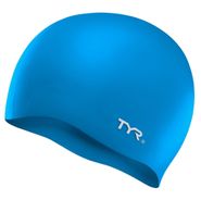 Шапочка для плавания TYR Wrinkle Free Silicone Cap LCS-420, ГОЛУБОЙ, силикон Senior