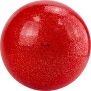 Мяч для художественной гимнастики "TORRES", арт.AGP-15-02, диам. 15 см, ПВХ, красный с блестками TORRES AGP-15-02
