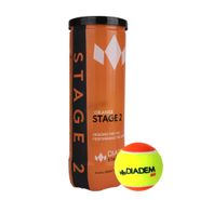 Мяч теннисный детский DIADEM Stage 2 Orange Ball, BALL-CASE-OR, уп. 3 шт, фетр, оранжевый DIADEM BALL-CASE-OR