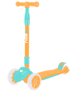 Самокат 3-колесный Bunny, 135/90 мм, голубой/оранжевый Ridex УТ-00018425