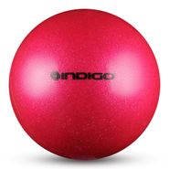 Мяч для художественной гимнастики INDIGO IN119-PI 15 см, ПВХ, розовый металлик с блестками